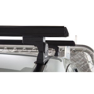 Rhino-Rack JA8630 Heavy Duty RLT600 Ditch Mount Black 2 Bar Roof Rack for MITSUBISHI Triton Gen5 MQ/MR Double Cab 4DR Ute (01/2015-12/2024)