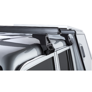 Rhino-Rack Heavy Duty RL110 Black 2 Bar Roof Rack for TOYOTA Land Cruiser 79 series 4th Facelift Double Cab 4DR 4WD (01/2023-Current) - JA9219