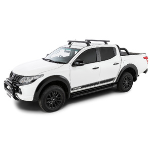 Rhino-Rack JB0870 Heavy Duty RCH Black 2 Bar Roof Rack for MITSUBISHI Triton Gen5 MQ/MR Extra Cab 2DR Ute (04/2015-Current)