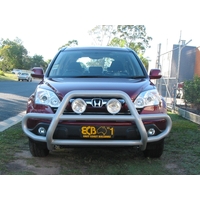 ECB Silver Hammertone Midi Tube Bar to suit Honda CR-V Ex Aero Bump 02/07 - 10/12