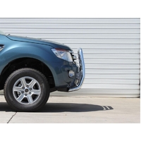 ECB Polished Nudge Bar - Series 2 to suit Ford Ranger PX 4WD Highrise 10/11 - 06/15