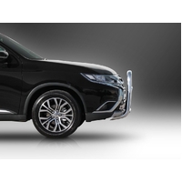 ECB Silver Hammertone Nudge Bar - Series 2 to suit Mitsubishi Outlander ZK 01/15 - 10/17