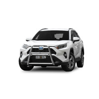 ECB Silver Hammertone Nudge Bar - Series 2 to suit Toyota Rav4 GX 01/19 - Onwards