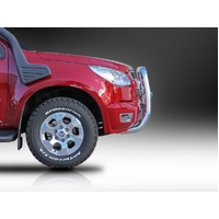 ECB Silver Hammertone Nudge Bar - Series 2 to suit Holden Colorado 7 12/12 - 08/16