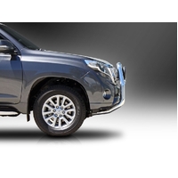ECB Silver Hammertone Nudge Bar - Series 2 to suit Toyota Prado 150 Series 2 VX 11/13 - 10/17