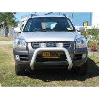 ECB Silver Hammertone Nudge Bar to suit Kia Sportage 04/05 - 08/07