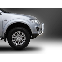 ECB Silver Hammertone Nudge Bar to suit Mitsubishi Challenger PC 07/13 - Onwards