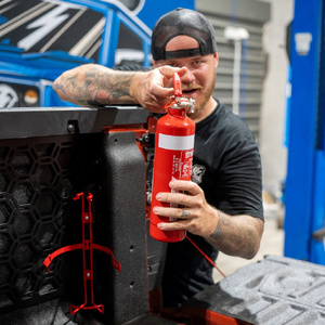 Pirate Camp Co. Vertical Tub Fire Extinguisher Bracket to suit Volkswagen Amarok 2023 - Onwards