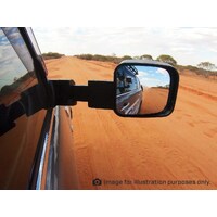 MSA 4x4 Towing Mirrors to suit Isuzu D-Max 2012 - 08/2020 in Black, Manual, No Indicators