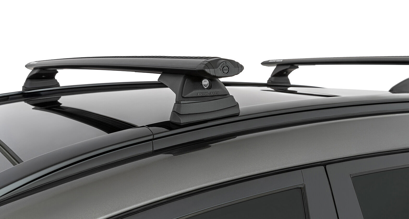 Rhino Vortex Black 2 Bar Roof Rack for HYUNDAI Tucson Gen 3 TL3 (Post