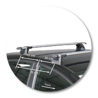 Prorack Silver 2 Bar Aero Through Bar kit to suit Citroen C4 5dr Hatch (2004 - 2010)