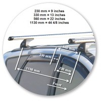 Prorack Silver 2 Bar Heavy Duty Through Bar kit to suit Toyota Caldina 5dr Wagon (2002 - 2007)