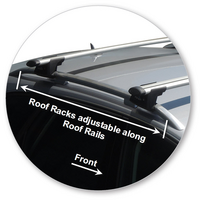 Prorack Silver 2 Bar Aero Through Bar kit to suit Audi A4/S4/RS4 Allroad 5dr Wagon (2009 - 2015)