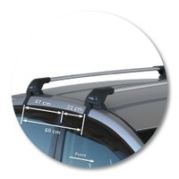 Prorack Silver 2 Bar Aero Flush Bar kit to suit Nissan Tiida 4dr Sedan (2004 - 2012)