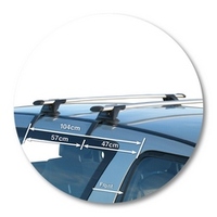 Prorack Black 2 Bar Aero Through Bar kit to suit Toyota Previa XL 4dr MPV (12/1990 - 1999)