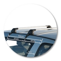 Prorack Silver 2 Bar Aero Flush Bar kit to suit Toyota Estima Wide Body 4dr MPV (1990 - 2000)