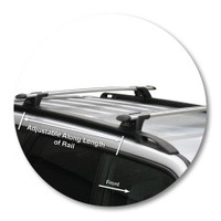 Prorack Silver 2 Bar Aero Through Bar kit to suit Subaru Forester 5dr Wagon (7/1997 - 4/2002)