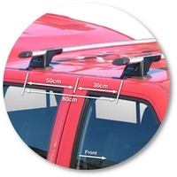Prorack Black 2 Bar Aero Through Bar kit to suit Holden Rodeo Crew Cab 4dr Ute (7/1993 - 1/2003)