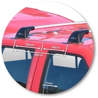 Prorack Silver 2 Bar Aero Flush Bar kit to suit Holden Rodeo Crew Cab 4dr Ute (7/1993 - 1/2003)