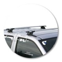 Prorack Silver 2 Bar Aero Through Bar kit to suit Holden Rodeo RA Double 4dr Ute (2/2003 - 2008)