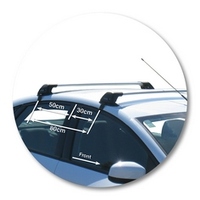 Prorack Silver 2 Bar Aero Flush Bar kit to suit Ford Mondeo 4dr Sedan (10/2007 - 2012)