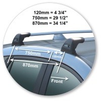 Prorack Black 2 Bar Aero Flush Bar kit to suit Mazda CX-5 5dr SUV (2012 - 1/2017)