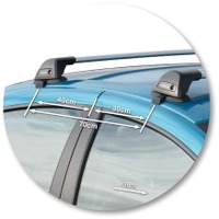 Prorack Silver 2 Bar Aero Flush Bar kit to suit Ford Falcon BA/BF 4dr Sedan (11/2002 - 4/2008)