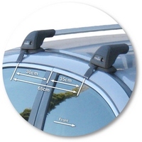 Prorack Silver 2 Bar Aero Flush Bar kit to suit Honda Accord Euro 4dr Sedan (6/2003 - 6/2008)