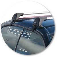 Prorack Silver 2 Bar Aero Flush Bar kit to suit Mitsubishi Diamante 4dr Sedan (7/1996 - 9/2005)