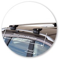 Prorack Silver 2 Bar Aero Through Bar kit to suit Nissan Qashqai Plus 2 5dr SUV (2008 - 2014)