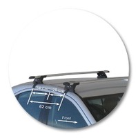 Prorack Silver 2 Bar Aero Through Bar kit to suit Mercedes-Benz C-Class W203 4dr Sedan (2000 - 2007)