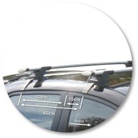 Prorack Silver 2 Bar Aero Through Bar kit to suit Mazda Demio 5dr Hatch (9/2007 - 2014)