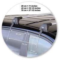 Prorack Silver 2 Bar Aero Flush Bar kit to suit Kia Sorento 5dr SUV (10/2009 - 2015)