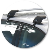 Prorack Silver 2 Bar Aero Flush Bar kit to suit Volkswagen Golf Mk5 5dr Hatch (8/2004 - 2/2009)