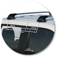 Prorack Silver 2 Bar Aero Flush Bar kit to suit Ford Ranger Crew Cab 4dr Ute (11/2006 - 2011)