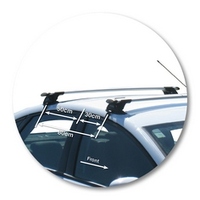 Prorack Black 2 Bar Aero Through Bar kit to suit Ford Mondeo 4dr Sedan (10/2007 - 2012)