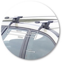 Prorack Black 2 Bar Aero Through Bar kit to suit Nissan Murano ST 5dr SUV (8/2005 - 2009)