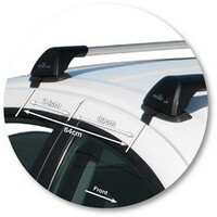 Prorack Silver 2 Bar Aero Flush Bar kit to suit Ford Falcon AU 4dr Sedan (9/1998 - 10/2002)