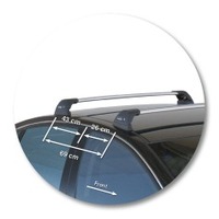 Prorack Silver 2 Bar Aero Flush Bar kit to suit Holden Commodore VE 4dr Sedan (9/2006 - 5/2013)