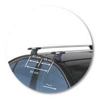 Prorack Silver 2 Bar Aero Through Bar kit to suit Holden Commodore VE 4dr Sedan (9/2006 - 5/2013)