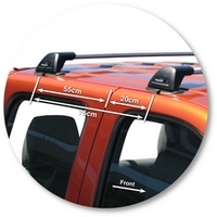 Prorack Silver 2 Bar Aero Flush Bar kit to suit Mazda Bounty Double Cab 4dr Ute (2/1999 - 10/2006)