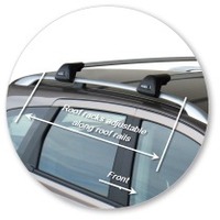 Prorack Black 2 Bar Aero Flush Bar kit to suit Nissan Qashqai Plus 2 5dr SUV (2008 - 2014)