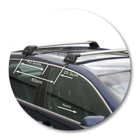 Prorack Silver 2 Bar Aero Flush Bar kit to suit Honda Accord 4dr Sedan (9/2003 - 1/2008)