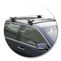 Prorack Silver 2 Bar Aero Through Bar kit to suit Honda Accord 4dr Sedan (9/2003 - 1/2008)