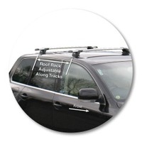 Prorack Silver 2 Bar Aero Through Bar kit to suit Volkswagen Touareg 5dr SUV (2003 - 2010)