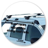 Prorack Silver 2 Bar Aero Through Bar kit to suit Volvo XC70 5dr Wagon (3/2004 - 2007)