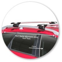 Prorack Black 2 Bar Aero Through Bar kit to suit Alfa Romeo 159 5dr Wagon (6/2006 - Current)