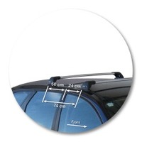 Prorack Silver 2 Bar Aero Flush Bar kit to suit Nissan Primera W12 5dr Wagon (2002 - 2007)