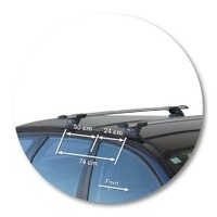 Prorack Silver 2 Bar Aero Through Bar kit to suit Nissan Primera W12 5dr Wagon (2002 - 2007)