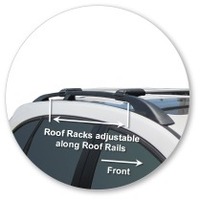 Prorack Silver 2 Bar Aero Rail Bar kit to suit Holden Captiva 7 5dr SUV (10/2006 - 2018)